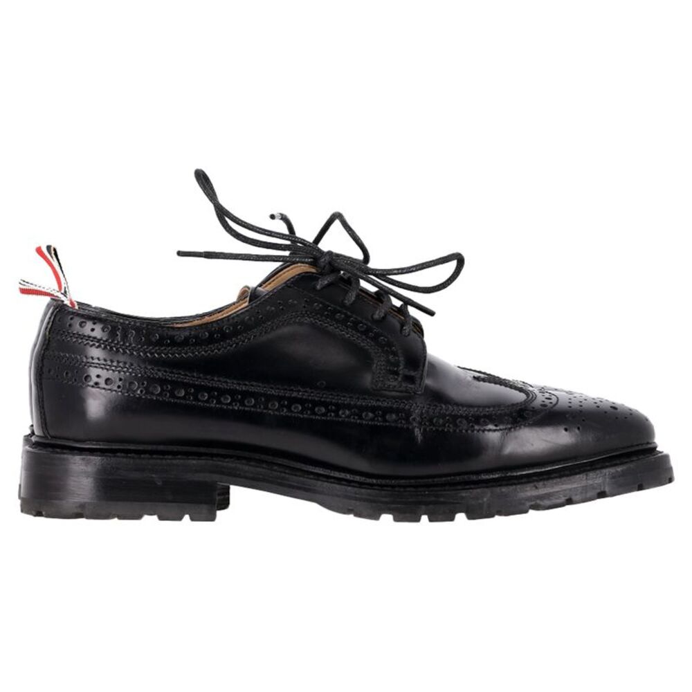 Thom Browne Classic Longwing Brogues in Black Leather